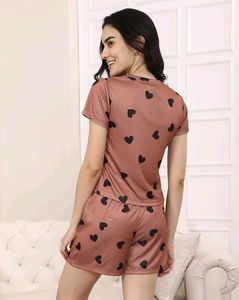 Cute Heart Print Lounge Set