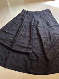 Stylish Leaf Print Ethnic Skirt
