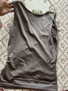 dark greyish olive color top