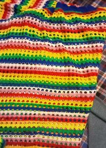 Rainbow Knit Crochet Top