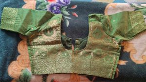 Green Readymade Saree Blouse