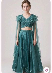 Stunning Teal Lehenga Choli Set