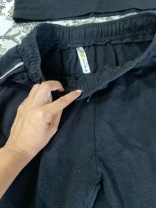 Black Cropped Hoodie &amp; Jogger Set