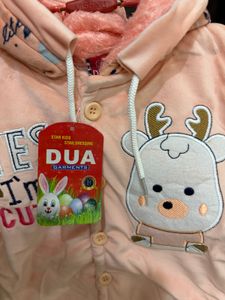 Cute Baby Girl's Pink Deer Hoodie