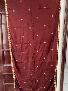 Elegant Chocolate Brown Silk-Blend Suit Set | Intr