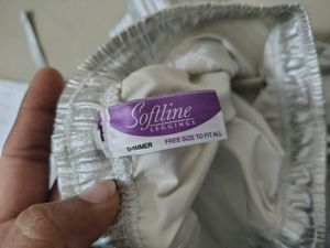 Shimmer Silver Chudidar Leggings