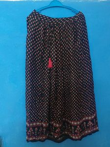 Boho Print Midi Skirt