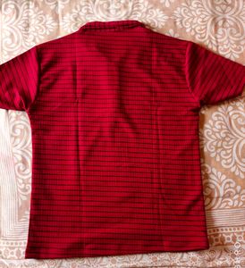 L Size | Red Half-Zip Polo 🔥