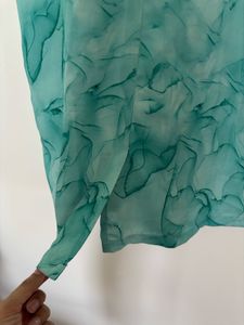 Flowy Teal Swirl Dress