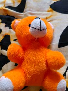 Cute Orange Teddy Bear Keychain Plush Toy