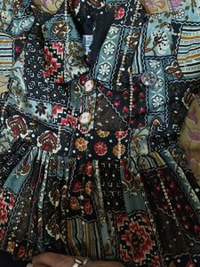 Boho Patchwork Dress with Sequins