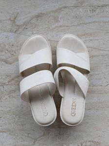White Platform Wedge Sandals