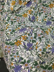 Floral Ruffle Neck Blouse