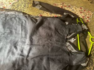 Elegant Black Chikankari Kurta Set never used