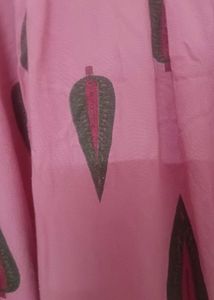 Pink Printed Ethnic Gown
