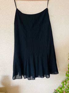 Elegant Black Beaded Skirt