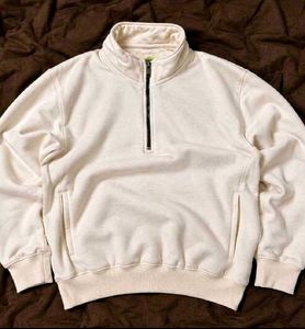 Korean Y2K boxy fit Quarter zipper
