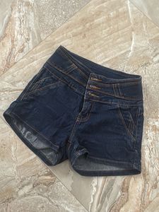 Women's Dark Wash Denim Shorts
