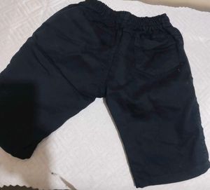 kid's Black Cargo Shorts