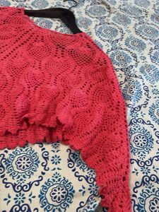 Crochet valentine Knit Top