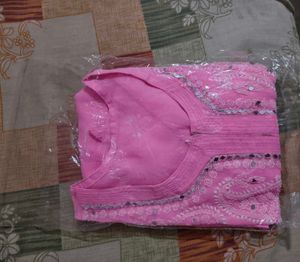 Pink Embroidered Kurta Set