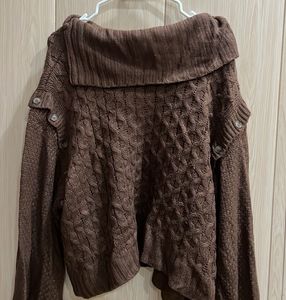 Brown Cable Knit Sweater