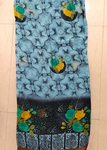 Beautiful Black Floral Print Saree