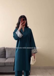 Teal Ethnic Co-ord Set