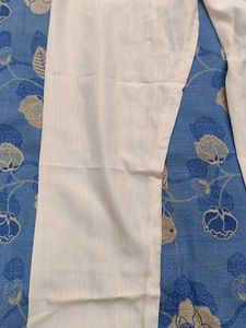 Stylish Printed Kurta set with Lace Neckline