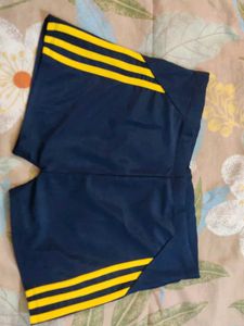 Navy & Yellow Striped Swimming costume