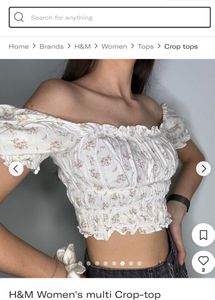 Hnm Floral Crop Top &amp; Skirt