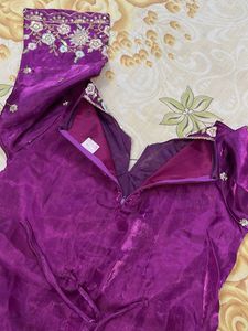 Elegant Purple  Kurti Set with Dupatta for girl