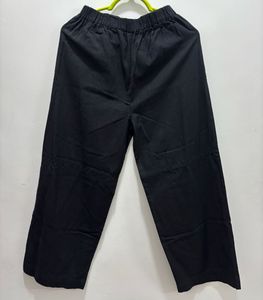 Black Linen Vest Top &amp; Wide Leg Pants