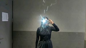 Chic Blue Turtleneck Top
