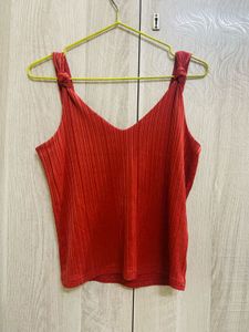 Red Sleeveless Top