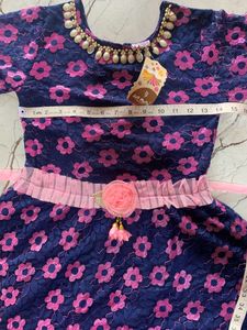 Girls Gown With Lagging