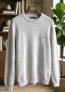 Light Grey shining Crew Neck Sweater