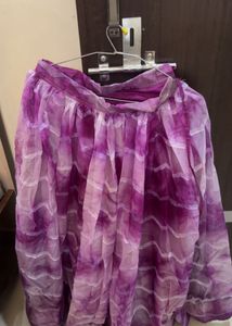 Purple Ombre Puff Sleeve Blouse