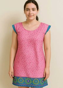 Pink Paisley Mini Dress