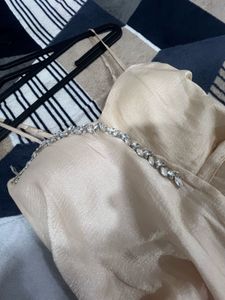 Shimmer Chain Detail Wrap Top