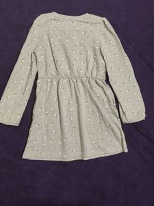 Kiabi Green Floral Girls' Long Sleeve Dress