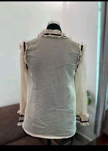 korean ruffled shirt