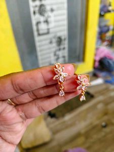 Elegant Floral Crystal Earrings