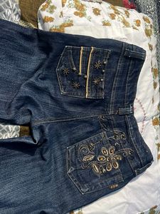 Women's Flared Jeans with Embellishments