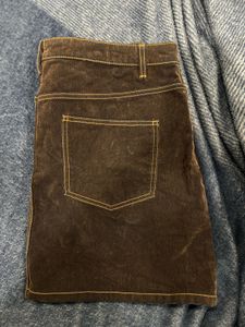Brown Velvet Mini Skirt