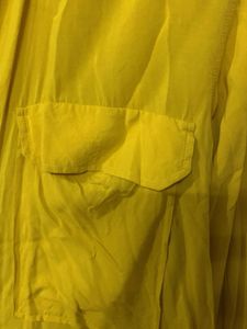 Zara Stylish Mustard Yellow Button-Up Shirt
