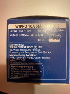 New Wipro Smart Plug - 10A