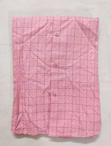 🆕 Men's Pink Plaid Button-Down Shirt