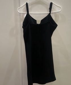Chic Black V-Neck Mini Dress