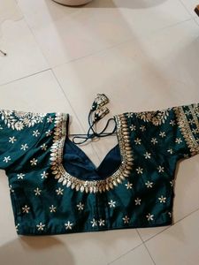 Emerald Green Embroidered Blouse